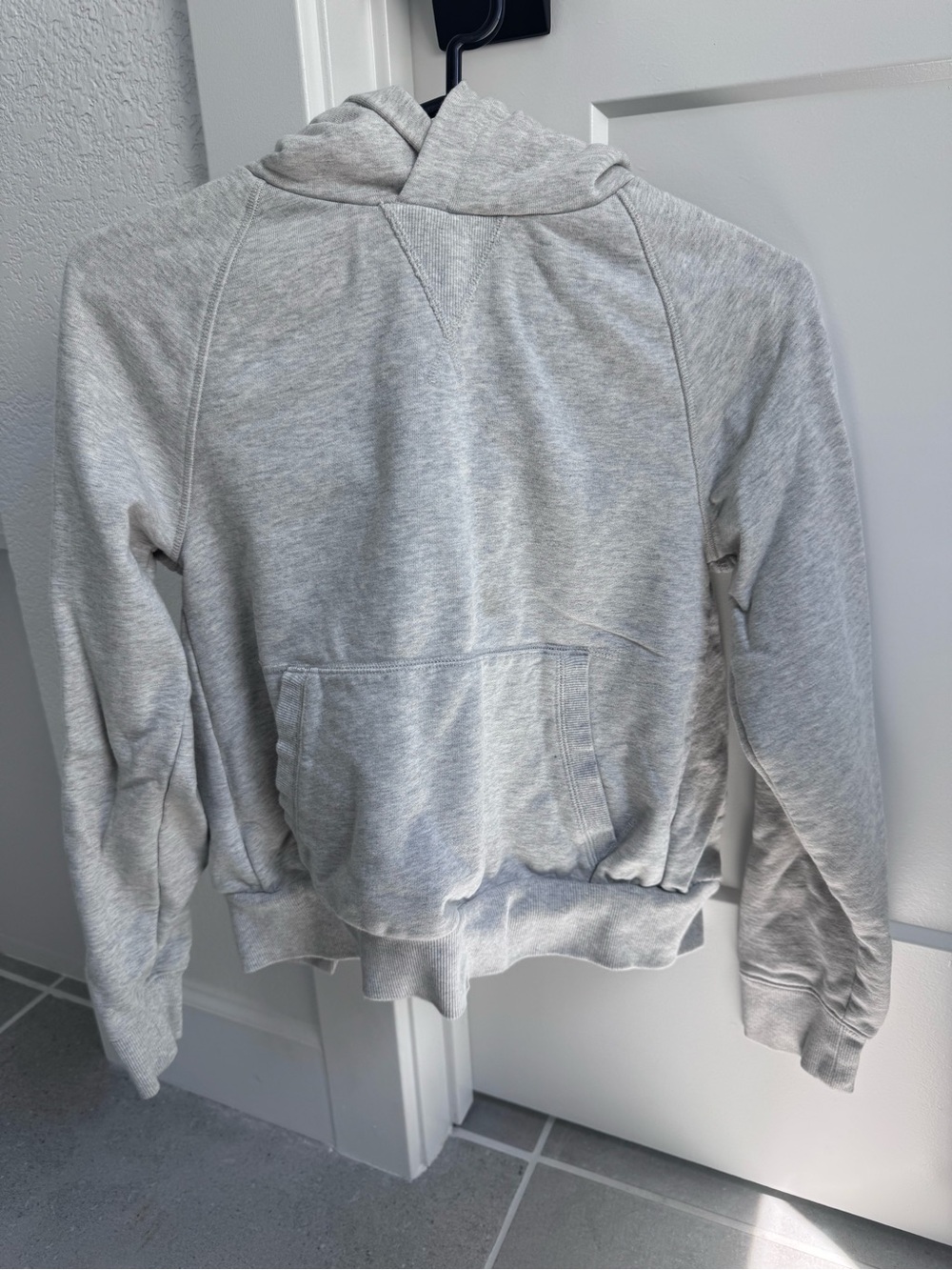 Athleta Heather Gray women’s open back Hoodie